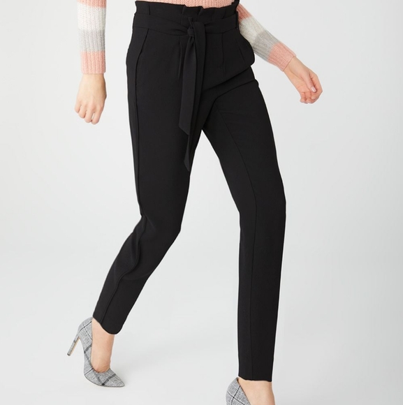 RW and Co. Crepe Paper Bag Pant, Black, Size 6 - Picture 4 of 4